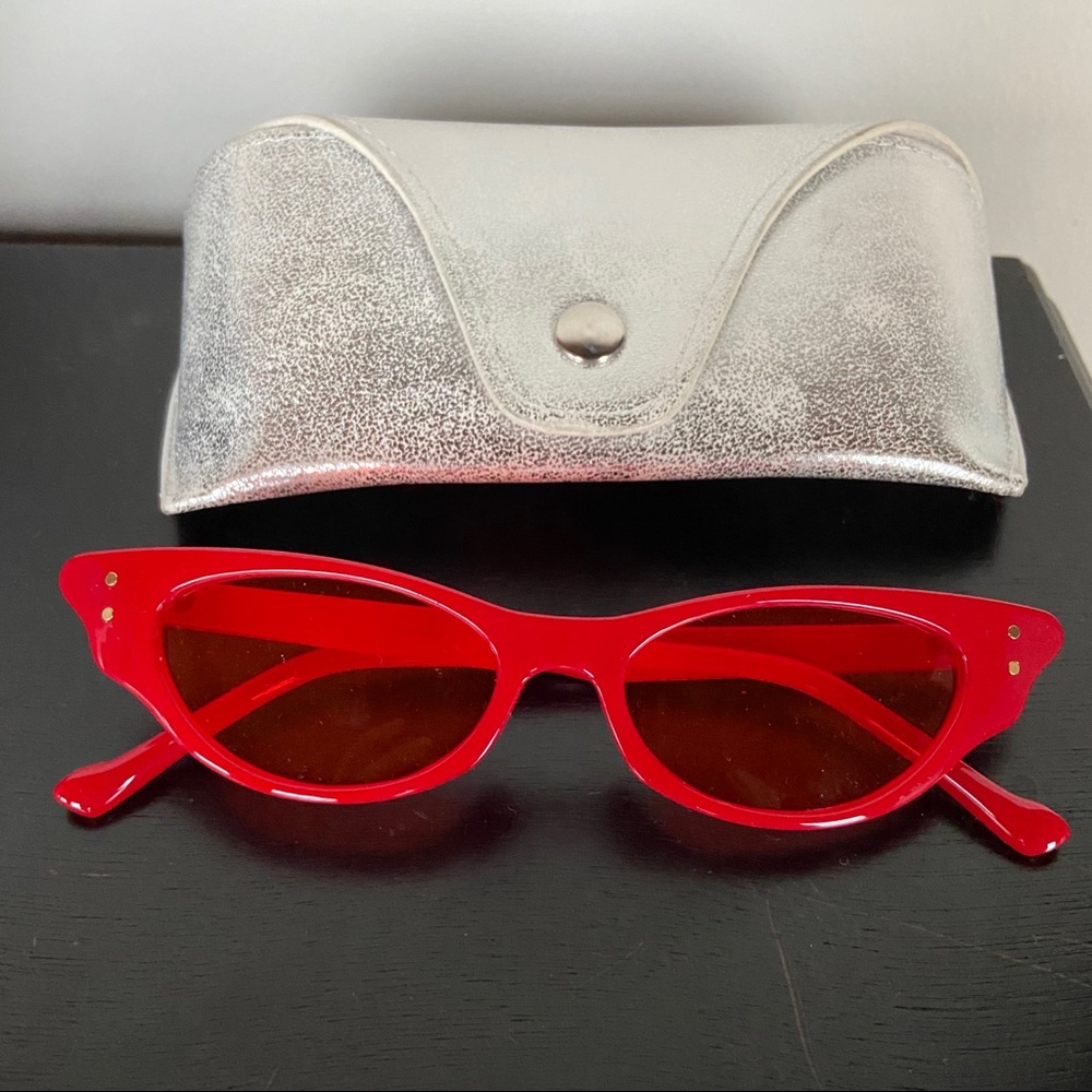 Red fashionable sunglasses